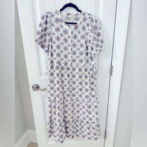 Medallion Side Tie Midi Dress